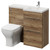 Napoli 390 Tobacco Oak 1000mm 2 Drawer Vanity Unit Toilet Suite with Right Hand Square Lucia Basin Right Hand View thumbnail
