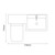 Napoli 390 Tobacco Oak 1000mm 2 Drawer Vanity Unit Toilet Suite with Right Hand Square Lucia Basin Top Down Dimensions thumbnail