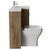 Napoli 460 Tobacco Oak 1100mm 2 Drawer Vanity Unit Toilet Suite with Right Hand Square Lucia Basin Side View thumbnail