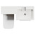 Napoli 460 Tobacco Oak 1100mm 2 Drawer Vanity Unit Toilet Suite with Right Hand Square Lucia Basin Top View thumbnail
