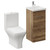 Napoli 390 Tobacco Oak 400mm Single Door Vanity Unit and Kingston Toilet Suite with Glide Basin Left Hand View thumbnail