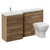 Napoli 390 Tobacco Oak 1500mm 2 Drawer Vanity Unit Toilet Suite with Left Hand Square Lucia Basin Left Hand View thumbnail