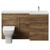 Napoli 390 Tobacco Oak 1500mm 2 Drawer Vanity Unit Toilet Suite with Right Hand Square Lucia Basin Front View thumbnail