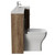 Napoli 390 Tobacco Oak 1500mm 2 Drawer Vanity Unit Toilet Suite with Right Hand Square Lucia Basin Side View thumbnail