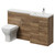 Napoli 390 Tobacco Oak 1500mm 3 Door Vanity Unit Toilet Suite with Right Hand Square Lucia Basin Right Hand View thumbnail