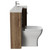 Napoli 390 Tobacco Oak 1500mm 3 Door Vanity Unit Toilet Suite with Right Hand Square Lucia Basin Side View thumbnail