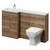 Napoli 390 Tobacco Oak 1500mm 3 Door Vanity Unit Toilet Suite with Left Hand Square Lucia Basin Right Hand View thumbnail