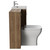Napoli 390 Cento Tobacco Oak 1200mm 2 Drawer Vanity Unit Toilet Suite with Glide Basin Side View thumbnail