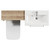 Napoli 390 Cento Tobacco Oak 1200mm 2 Drawer Vanity Unit Toilet Suite with Glide Basin Top View thumbnail