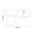 Napoli 390 Cento Tobacco Oak 1200mm 2 Drawer Vanity Unit Toilet Suite with Glide Basin Top Down Dimensions thumbnail