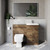 Napoli 390 Cento Tobacco Oak 1100mm 2 Door Vanity Unit Toilet Suite with Glide Basin Lifestyle Image thumbnail
