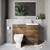 Napoli 390 Cento Tobacco Oak 1100mm 2 Drawer Vanity Unit Toilet Suite with Glide Basin Lifestyle Image thumbnail