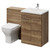 Napoli 460 Cento Tobacco Oak 1200mm 2 Door Vanity Unit Toilet Suite with Glide Basin Right Hand View thumbnail