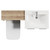 Napoli 460 Cento Tobacco Oak 1200mm 2 Door Vanity Unit Toilet Suite with Glide Basin Top View thumbnail