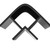 WholePanel 8mm Matt Black Anodised Aluminium Wall Panel External Corner Trim Top View