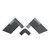 WholePanel 8mm White Aluminium Wall Panel Internal Corner Trim Top View