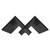 WholePanel 8mm Black Wall Panel Internal Corner Trim Top View