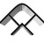 WholePanel 8mm Black Wall Panel External Corner Trim Top View