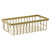Milos Mini Colore Brushed Brass Rectangular Wall Mounted Wire Basket Left Hand View