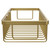 Milos Mini Colore Brushed Brass Rectangular Wall Mounted Wire Basket Side View