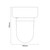 Vela Satin Anthracite 550mm Toilet Unit and Jubilee Short Projection Rimless Back to Wall Toilet Pan with Soft Close Toilet Seat Dimensions Top thumbnail