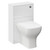 Montego Gloss White 500mm Toilet Unit and Kingston Rimless Back to Wall Toilet Pan with Soft Close Toilet Seat Left Hand View