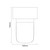 Montego Gloss White 500mm Toilet Unit and Kingston Rimless Back to Wall Toilet Pan with Soft Close Toilet Seat Dimensions Top thumbnail