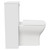 Montego Satin White 500mm Toilet Unit and Kingston Rimless Back to Wall Toilet Pan with Soft Close Toilet Seat Side View
