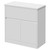 Montego Gloss White 800mm Wall Mounted 2 Drawer Vanity Unit for Countertop Basins Right Hand View thumbnail