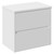 Montego Gloss White 600mm Wall Mounted 2 Drawer Vanity Unit for Countertop Basins Left Hand View