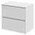 Montego Satin White 600mm Wall Mounted 2 Drawer Vanity Unit for Countertop Basins Right Hand View