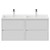 Montego Gloss White 1200mm Wall Mounted 4 Drawer Vanity Unit with Lucia Double Basin Front View
