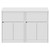 Montego Satin White 1200mm Floor Standing 2 Drawer 4 Door Vanity Unit for Countertop Basins Front View