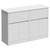 Montego Satin White 1200mm Floor Standing 2 Drawer 4 Door Vanity Unit for Countertop Basins Left Hand View