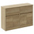 Montego Autumn Oak 1200mm Floor Standing 2 Drawer 4 Door Vanity Unit for Countertop Basins Left Hand View