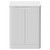 Vela Gloss White 600mm Floor Standing 2 Door Vanity Unit for Countertop Basins Front View thumbnail