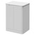 Vela Satin White 600mm Floor Standing 2 Door Vanity Unit for Countertop Basins Right Hand View thumbnail
