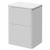 Vela Satin White 600mm Floor Standing 2 Drawer Vanity Unit for Countertop Basins Right Hand View