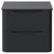 Vela Satin Anthracite 600mm Wall Mounted 2 Drawer Vanity Unit for Countertop Basins Front View