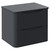 Vela Satin Anthracite 600mm Wall Mounted 2 Drawer Vanity Unit for Countertop Basins Left Hand View