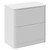 Vela Satin White 800mm Floor Standing 2 Drawer Vanity Unit for Countertop Basins Left Hand View