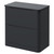 Vela Satin Anthracite 800mm Floor Standing 2 Drawer Vanity Unit for Countertop Basins Right Hand View