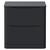 Vela Satin Anthracite 800mm Floor Standing 2 Drawer Vanity Unit for Countertop Basins Front View