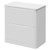 Vela Gloss White 800mm Floor Standing 2 Drawer Vanity Unit for Countertop Basins Right Hand View