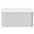 Vela Gloss White 800mm Wall Mounted Single Drawer Vanity Unit for Countertop Basins Front View