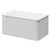 Vela Satin White 800mm Wall Mounted Single Drawer Vanity Unit for Countertop Basins Right Hand View