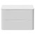 Vela Gloss White 800mm Wall Mounted 2 Drawer Vanity Unit for Countertop Basins Front View