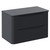 Vela Satin Anthracite 800mm Wall Mounted 2 Drawer Vanity Unit for Countertop Basins Left Hand View
