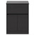 Montego Grey Graphite 600mm Floor Standing 1 Drawer 2 Door Vanity Unit for Countertop Basins Front View