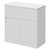 Montego Gloss White 800mm Floor Standing 1 Drawer 2 Door Vanity Unit for Countertop Basins Right Hand View thumbnail